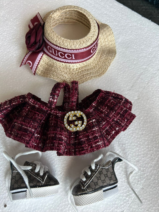 Gucci burgundy dress